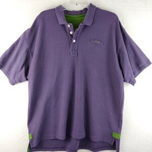 Orvis Mens Extra Large Casual Polo Boating Sailing Shirt Purple Size XL
